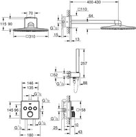 Душевой комплект Grohe Grohtherm SmartControl 34706000 С ВНУТРЕННЕЙ ...