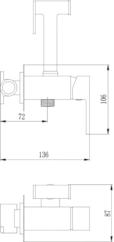 Гигиенический душ Haiba HB5511-4 со смесителем, бронза купить в ...
