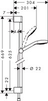 Душевой гарнитур Hansgrohe Croma Select E Vario 26582400 купить в ...